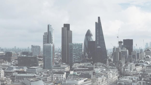 Cloudy London city 