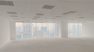 bright empty open plan office 